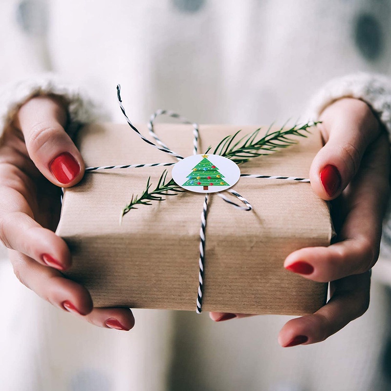 BY.Ins 聖誕節節日禮品派對裝飾 貼紙標籤、自粘標籤、密封貼紙捲(500張)-細節圖5