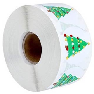 BY.Ins 聖誕節節日禮品派對裝飾 貼紙標籤、自粘標籤、密封貼紙捲(500張)-細節圖6