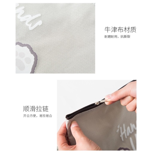 DY.韓版創意舉手貓咪印花牛津布手提帆布文件袋.A4文具收納袋.A4文件袋-細節圖7