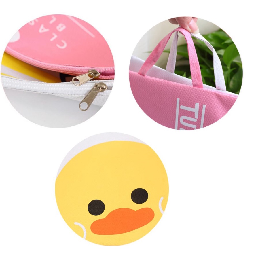 DY.韓國卡通印花牛津布手提帆布文件袋.A4文具收納袋.A4文件袋-細節圖5