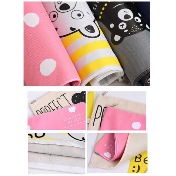 DY.韓國卡通印花牛津布手提帆布文件袋.A4文具收納袋.A4文件袋-細節圖6