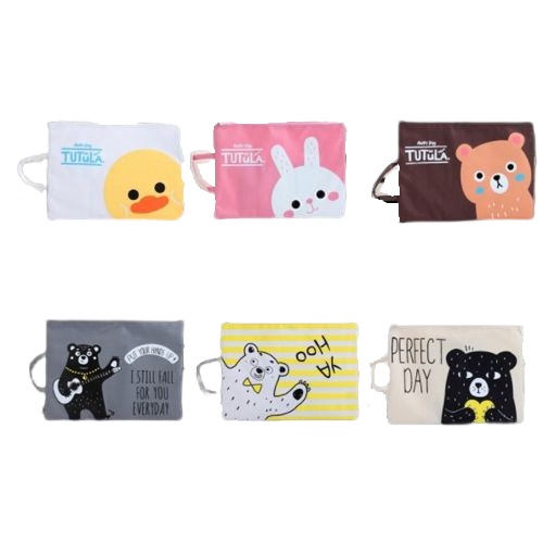 DY.韓國卡通印花牛津布手提帆布文件袋.A4文具收納袋.A4文件袋-細節圖8