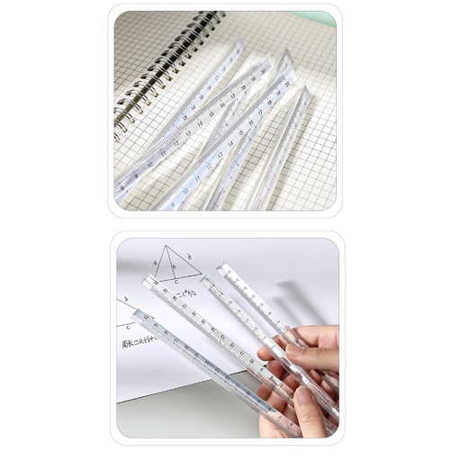 FY.無印風簡約透明三棱尺、繪圖測量尺、立體刻度尺、直尺 15cm & 20cm-細節圖6