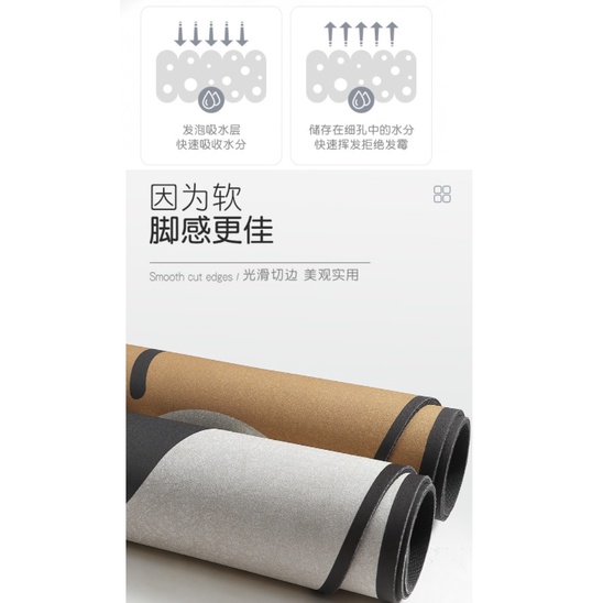 HY.超Q貓&狗 新科技吸水軟地墊、臥室門墊、浴室防滑墊、吸水墊、陽台廚房腳踏墊-細節圖5