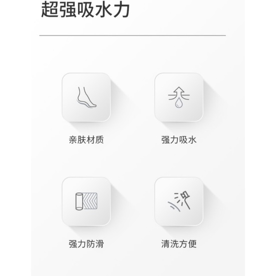 HY.北歐風軟式硅藻泥速乾防滑吸水地墊、浴室防滑腳踏墊 40*60cm-細節圖2