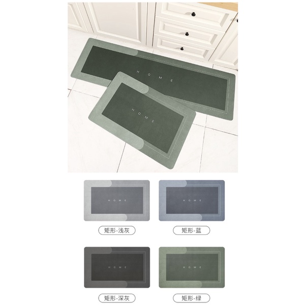 HY.北歐風軟式硅藻泥速乾防滑吸水地墊、浴室防滑腳踏墊 40*60cm-細節圖8