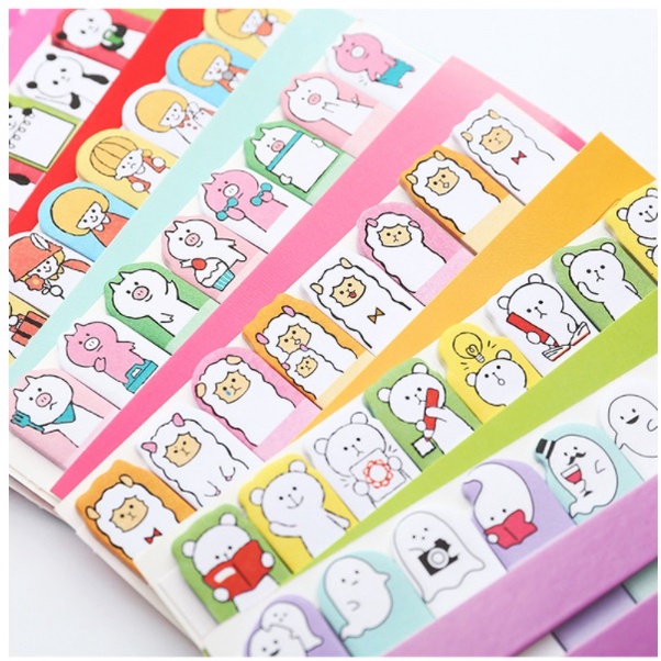 AY.可愛卡通排排坐便利貼.索引標籤N次貼.便條紙.便簽本.便條本.memo紙-細節圖2