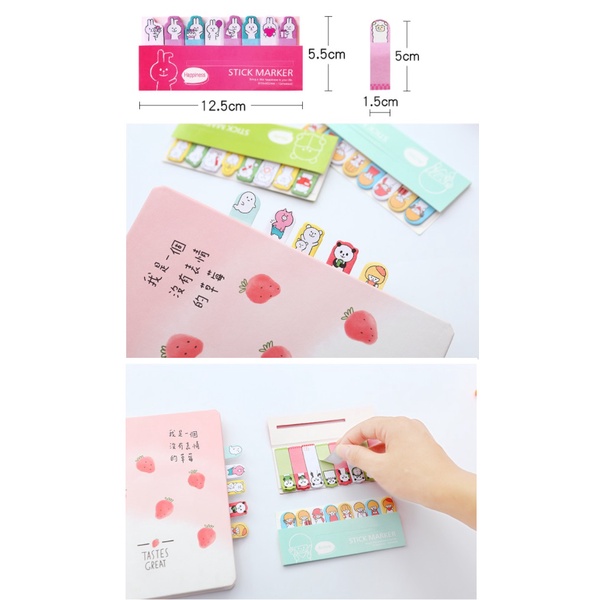 AY.可愛卡通排排坐便利貼.索引標籤N次貼.便條紙.便簽本.便條本.memo紙-細節圖4