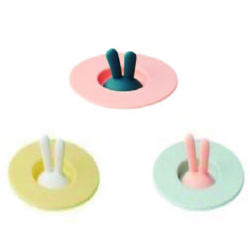 AY.可愛卡通兔子矽膠圓形杯蓋-細節圖9