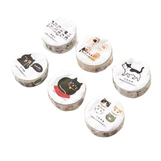 FY.創意可愛貓咪和紙膠帶、裝飾膠帶、手帳膠帶-細節圖4