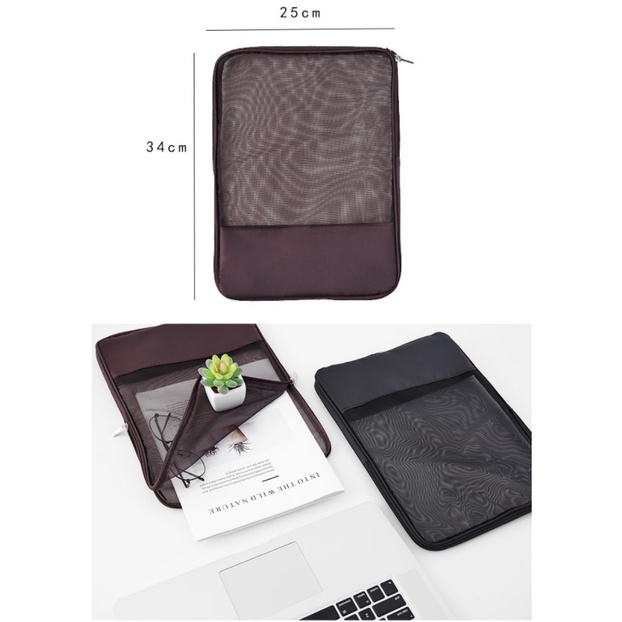 CY.半透明網格拉鍊文件袋【蝦皮團購】-細節圖3