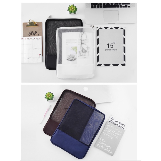 CY.半透明網格拉鍊文件袋【蝦皮團購】-細節圖7