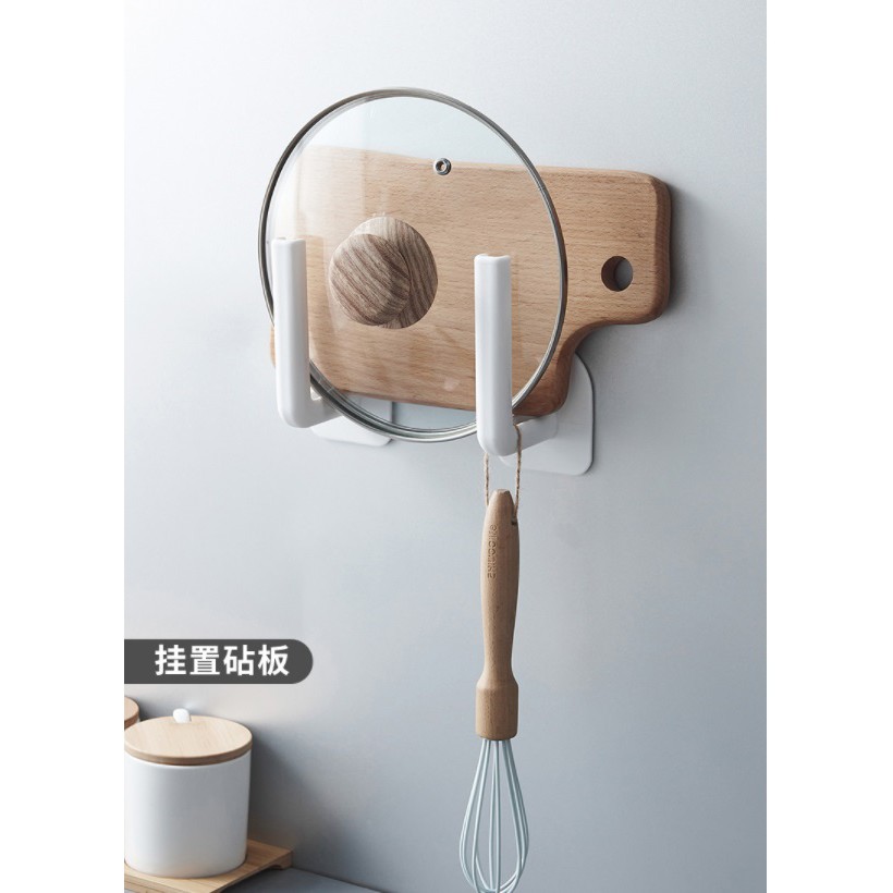 CY.多功能免打孔廚房壁掛置架、廚房紙巾架、鍋蓋架、砧板架、瓶罐瀝水架-細節圖5