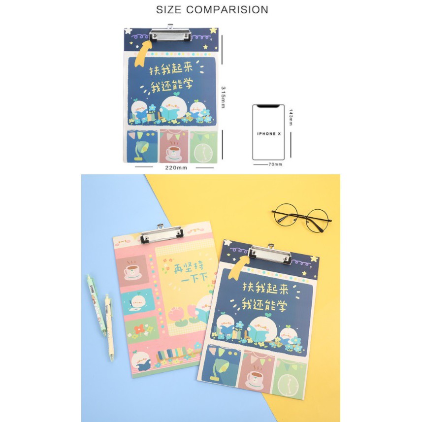 AY.INS 卡通學霸系列A4文件板夾、書寫墊板、檔案資料夾、票據夾-細節圖2