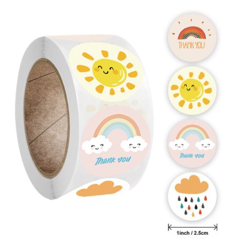 CY.Ins thank you 貼紙標籤、自粘標籤、密封貼紙捲(500張)-細節圖6