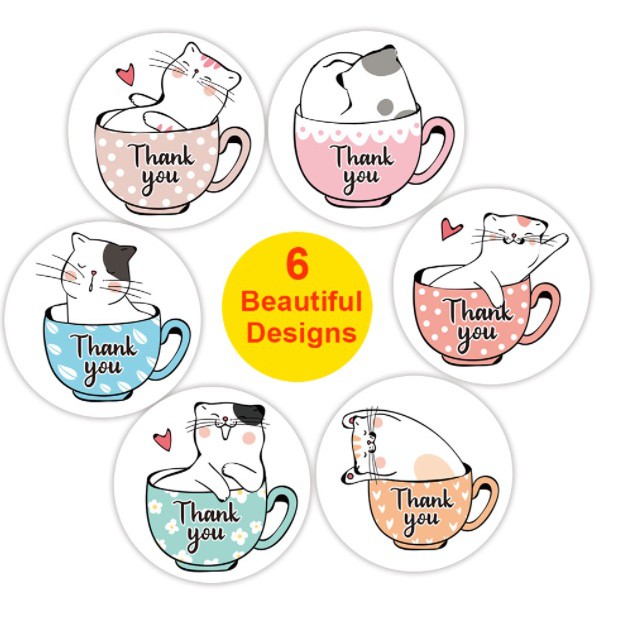 CY.Ins thank you 貼紙標籤、自粘標籤、密封貼紙捲(500張)-細節圖9