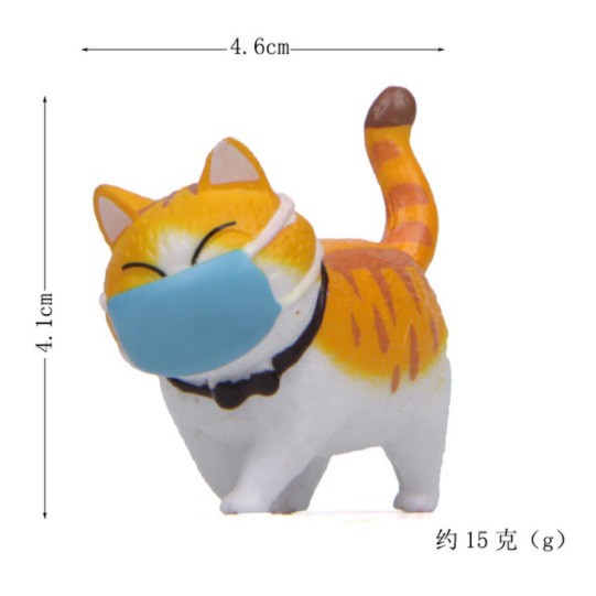 GY.溫暖療愈系口罩貓公仔玩偶.微景觀擺飾.多肉植物擺飾.烘焙裝飾工具.療癒小物.拍照道具-細節圖2