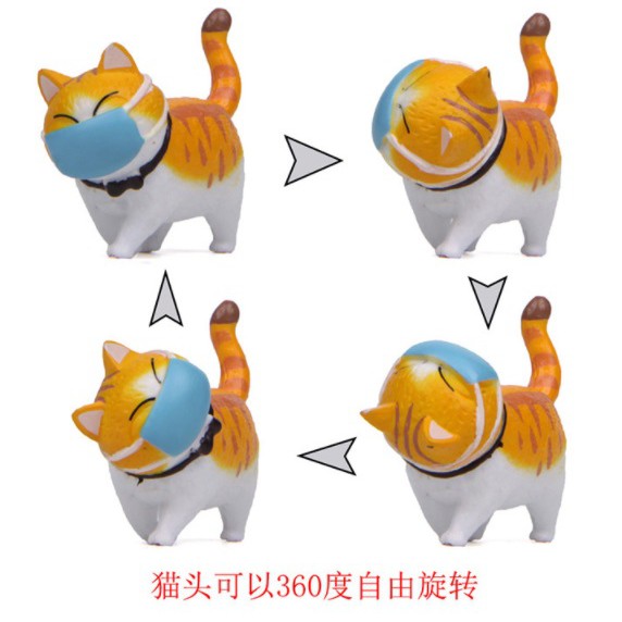 GY.溫暖療愈系口罩貓公仔玩偶.微景觀擺飾.多肉植物擺飾.烘焙裝飾工具.療癒小物.拍照道具-細節圖3
