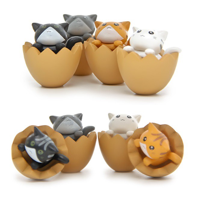GY.萌貓蛋殼公仔玩偶.微景觀擺飾.多肉植物擺飾.烘焙裝飾工具.療癒小物.拍照道具-細節圖5