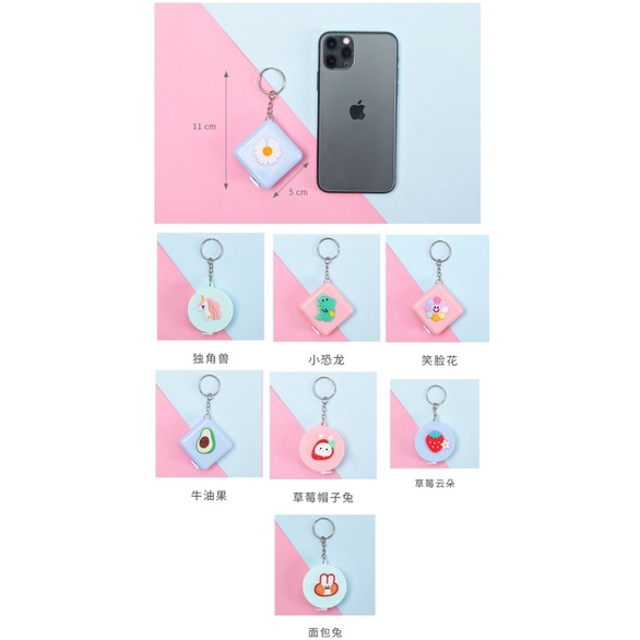 CY.可愛卡通迷你小捲尺、多功能便攜皮尺、量衣尺-細節圖4