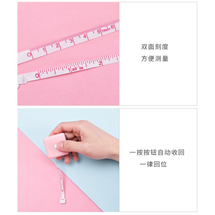 CY.可愛卡通迷你小捲尺、多功能便攜皮尺、量衣尺-細節圖5