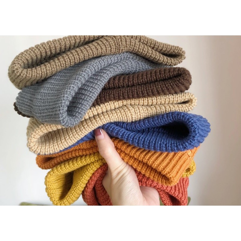 GY.多用途親子款ins純色D字母刺繡針織髮帶、圍脖、毛線髮箍、洗臉髮帶-細節圖2