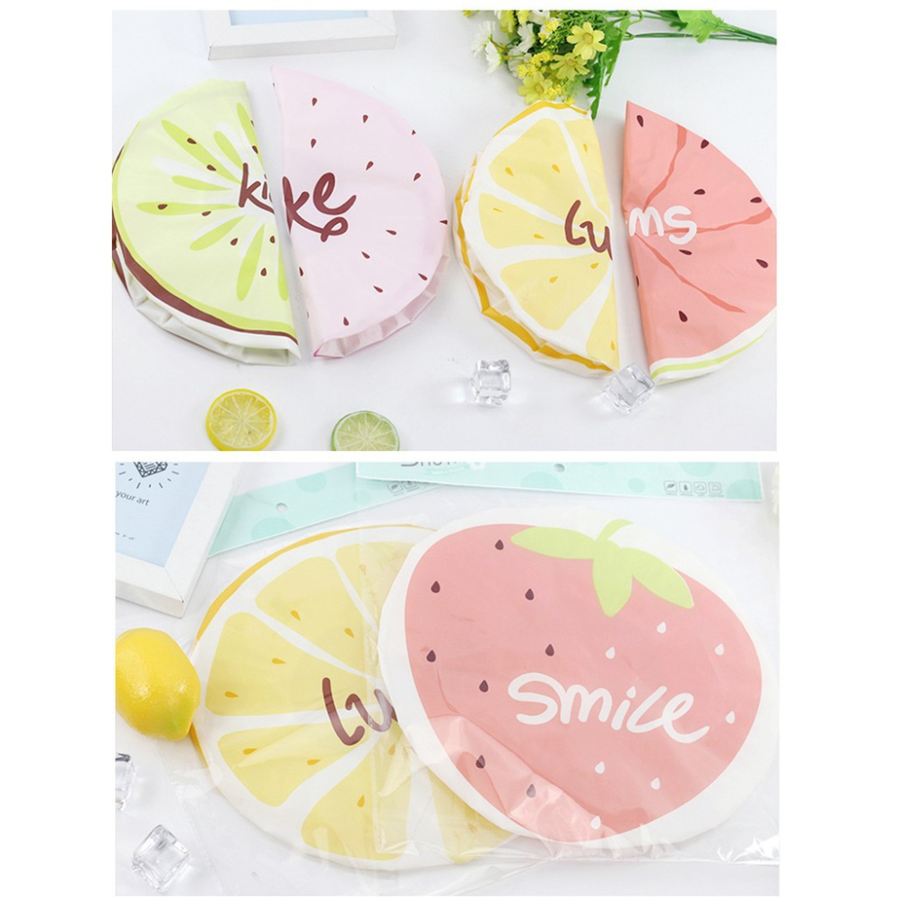 CY.可愛水果卡通洗澡浴帽、洗髮帽、油煙帽-細節圖6