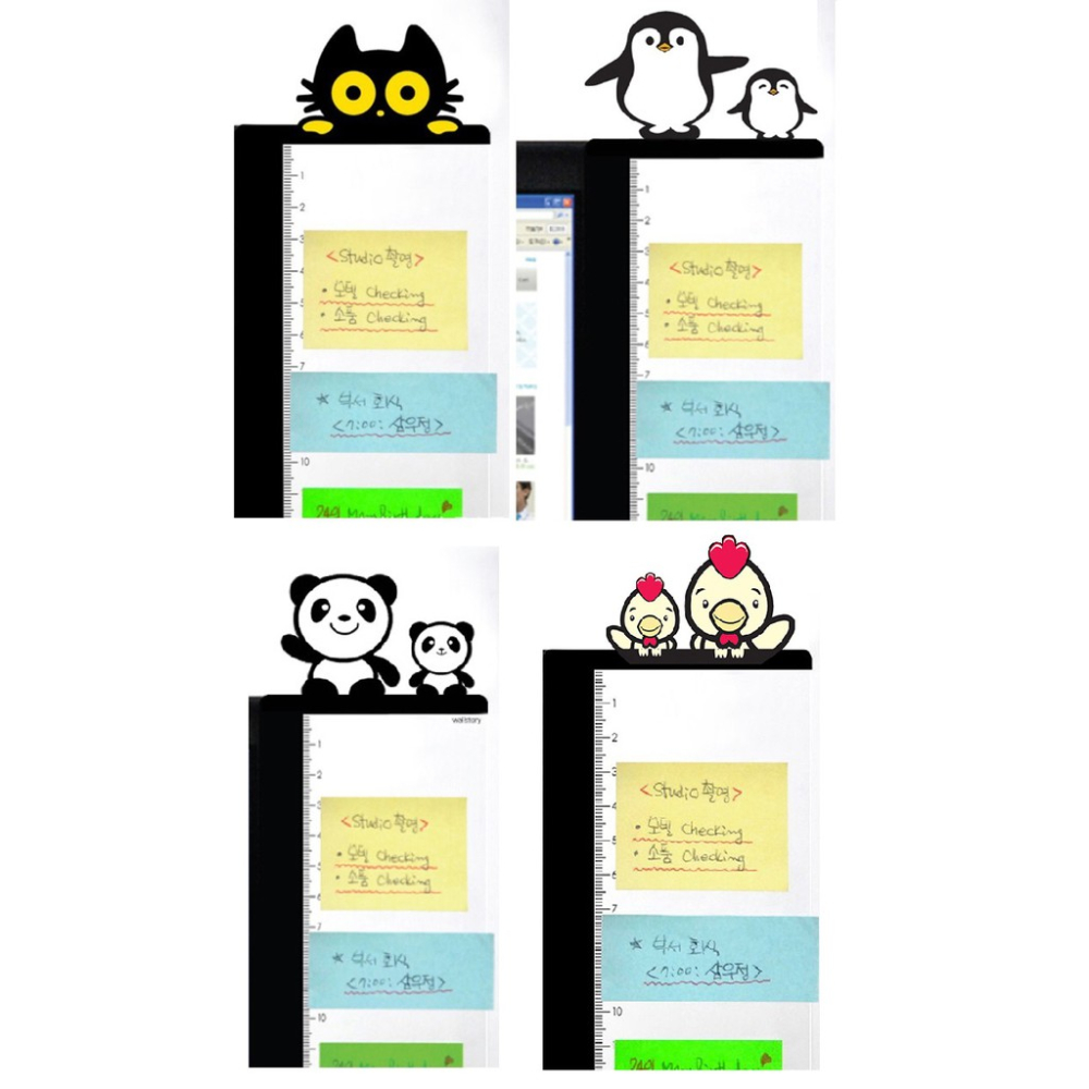 FY.Ж 電腦螢幕顯示器左右側留言板、N次貼、創意透明留言貼、便簽板◇-細節圖3