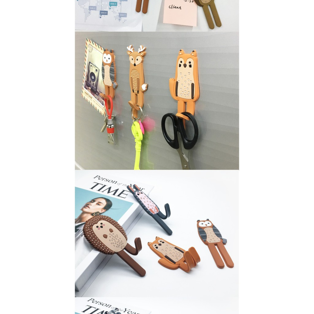 CY.Ж 北歐風動物造型磁性冰箱貼掛勾-細節圖6