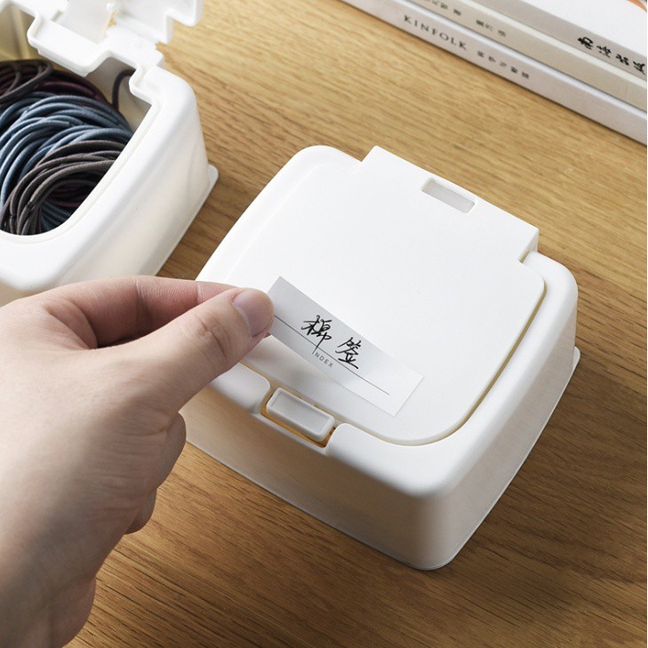 DY.無印風白色彈蓋收納盒 .小物收納盒.彈窗式-細節圖4