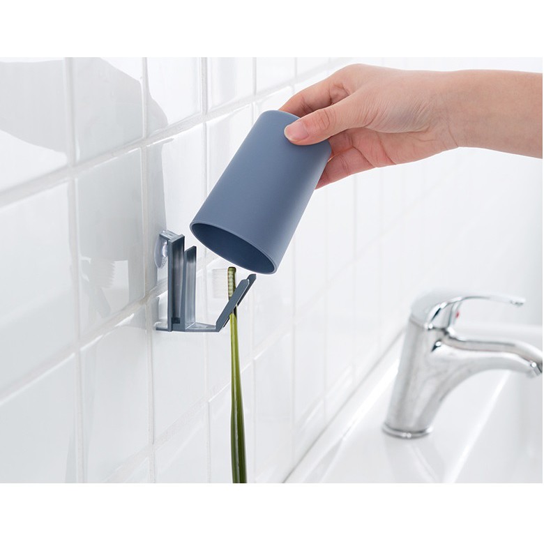 IY.Ж 兩用漱口杯/牙刷掛勾架(顏色隨機)-細節圖2