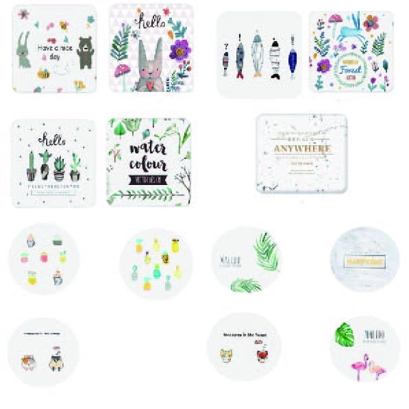 DY.Ж 日韓熱銷 圓形&方形 彩繪珪藻土吸水墊、漱口杯墊、肥皂墊.香皂墊◇-細節圖8