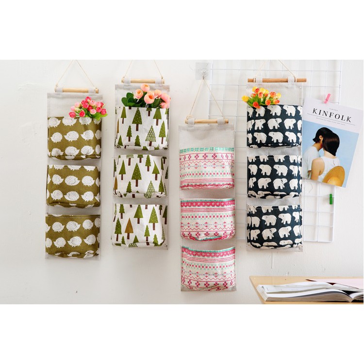 CY.＊lilicoco生活無限＊◇棉麻三層掛袋◇-細節圖3