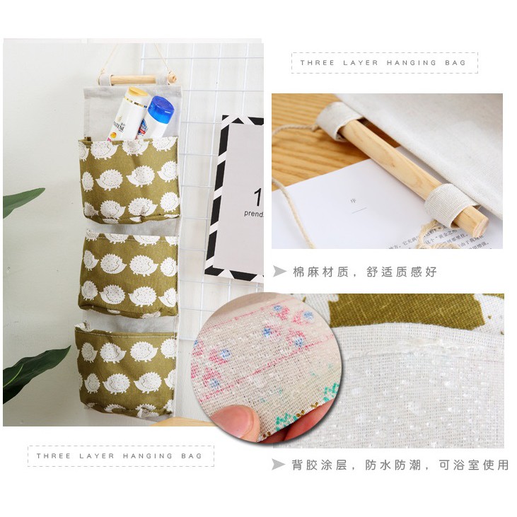 CY.＊lilicoco生活無限＊◇棉麻三層掛袋◇-細節圖5