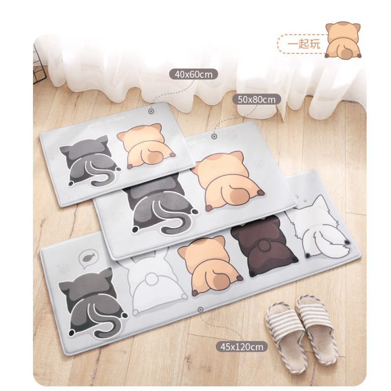 HY.Ж 超Q可愛萌貓、萌狗地墊.臥室門墊.地毯.浴室防滑墊.吸水墊.陽台廚房腳踏墊 ◇-細節圖4