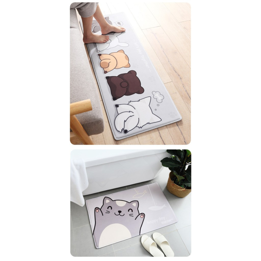 HY.Ж 超Q可愛萌貓、萌狗地墊.臥室門墊.地毯.浴室防滑墊.吸水墊.陽台廚房腳踏墊 ◇-細節圖6