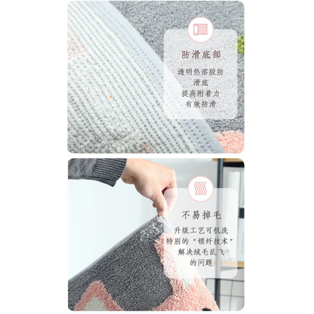 FY.Ж 現代簡約卡通造型地墊.臥室門墊.地毯.浴室防滑墊.吸水墊.陽台廚房腳踏墊 45*65cm-細節圖5