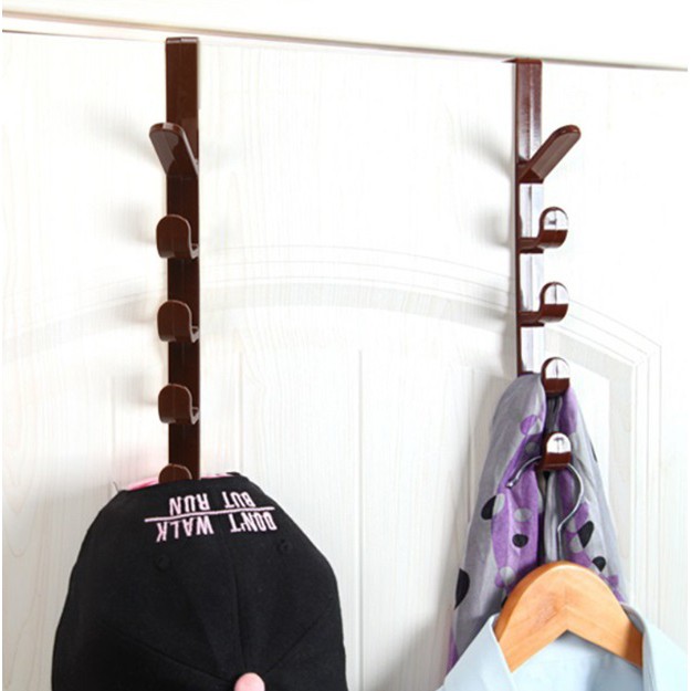 HY.Ж 韓式家居創意多用途五段式掛勾、多功能5連門後無痕勾、衣帽掛鈎、掛架◇-細節圖3