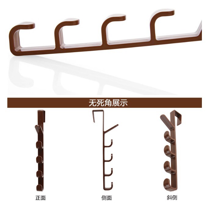 HY.Ж 韓式家居創意多用途五段式掛勾、多功能5連門後無痕勾、衣帽掛鈎、掛架◇-細節圖7