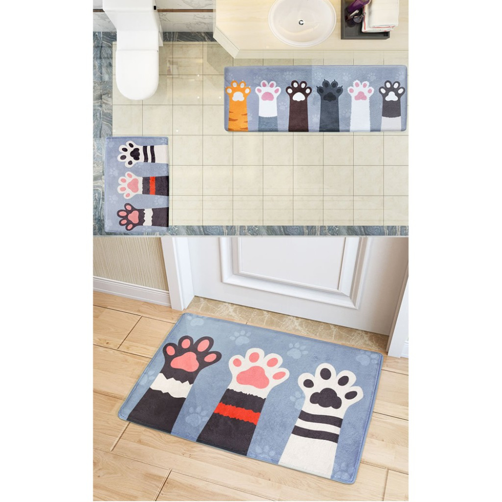 HY.Ж 超Q可愛萌貓掌地墊.臥室門墊.地毯.浴室防滑墊.吸水墊.陽台廚房腳踏墊 ◇-細節圖6