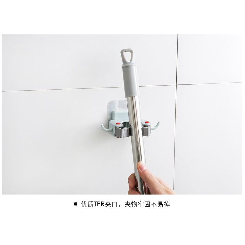 DY.Ж 多用途免打孔無痕貼拖把掛架.拖把架.置物架.拖把掛勾◇-細節圖4