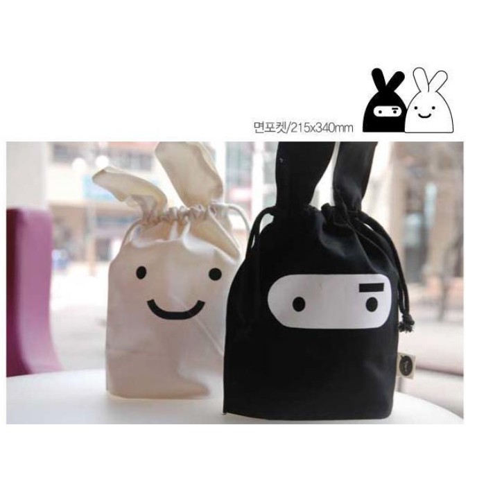 AY.Ж ◇忍者兔可愛布藝收納袋.束口袋.日用整理袋.雜物袋◇-細節圖2