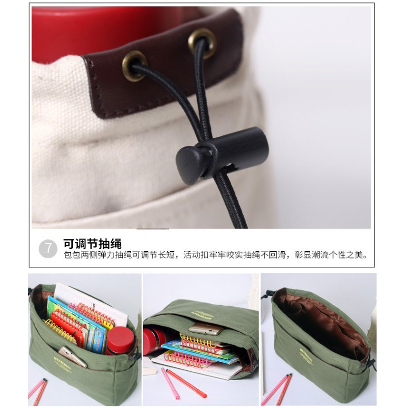 AY.Ж WEEKEIGHT 休閒便攜實用帆布包中包.大容量包中包.收納包(大包、小包兩款)◇-細節圖8