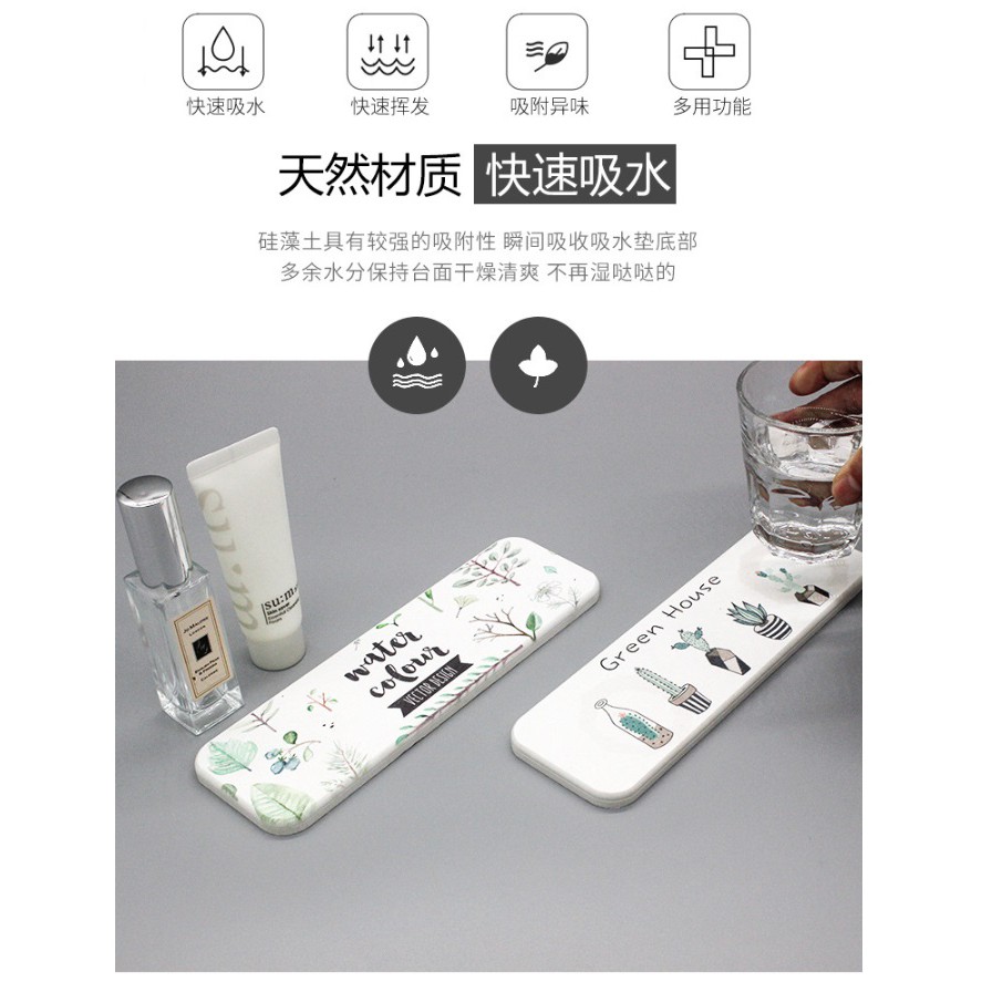 DY.Ж 日韓熱銷 彩繪珪藻土吸水墊、漱口杯墊、肥皂墊.香皂墊◇-細節圖3