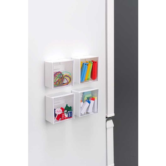 EY.日本製【INOMATA】磁吸斜取式收納盒 (白)-細節圖5