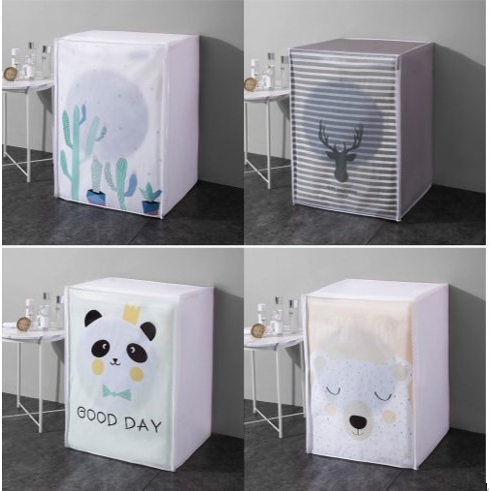 AY.半透明印花上掀式洗衣機防塵套.洗衣機防塵罩-細節圖4