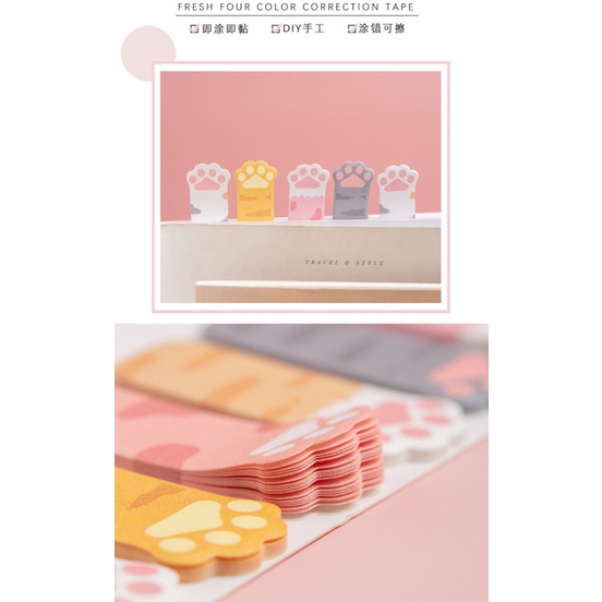 XX.可愛貓掌便利貼.N次貼.便條紙.便簽本.便條本.隨身本筆記本memo紙.記事本-細節圖2