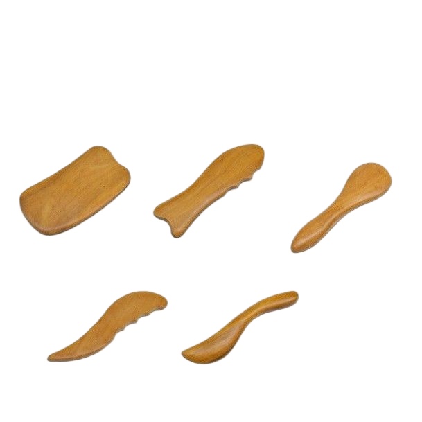 DY.Ж 檀香木刮痧板 5件組-細節圖2