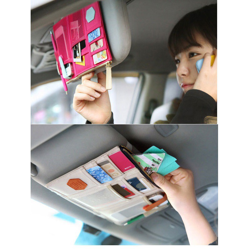 XX.Ж 時尚多功能汽車遮陽板收納袋.汽車收納夾.卡包◇-細節圖6
