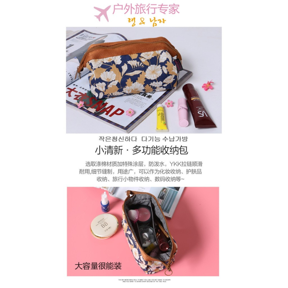 XX.Ж 韓國創意多功能帆布立體大容量化妝包.收納包.手拿包.手機包.雜物收納包◇-細節圖3